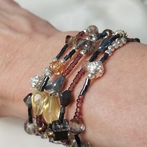 5 beaded bracelets